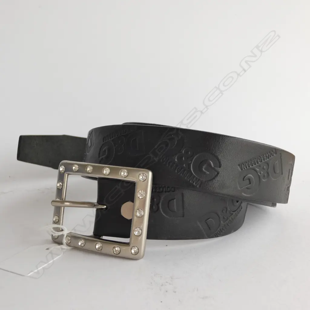 LEATHER BELT STAMPED D & G Image 1++