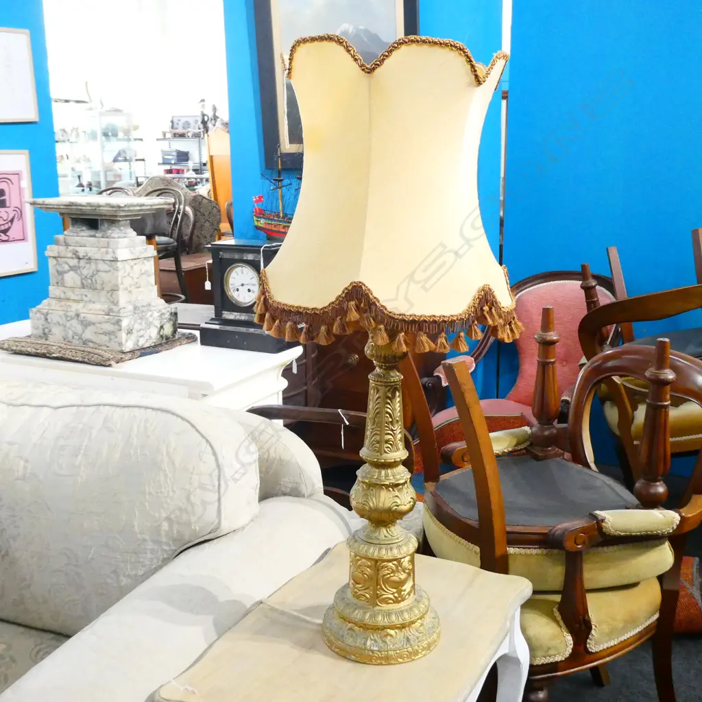 GOLD METAL LAMP TASSEL SHADE H. 890MM Image 1++