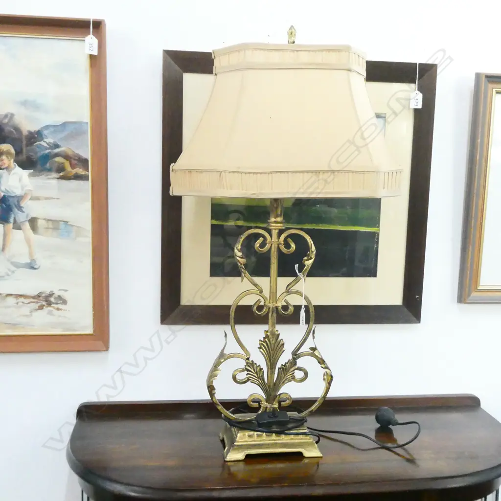 ORNATE GOLD PAINTED TABLE LAMP H 780 MM Image 1++