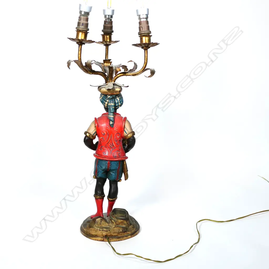 3 LIGHT BLACKAMOOR ON STAND H. 1500MM Image 1++