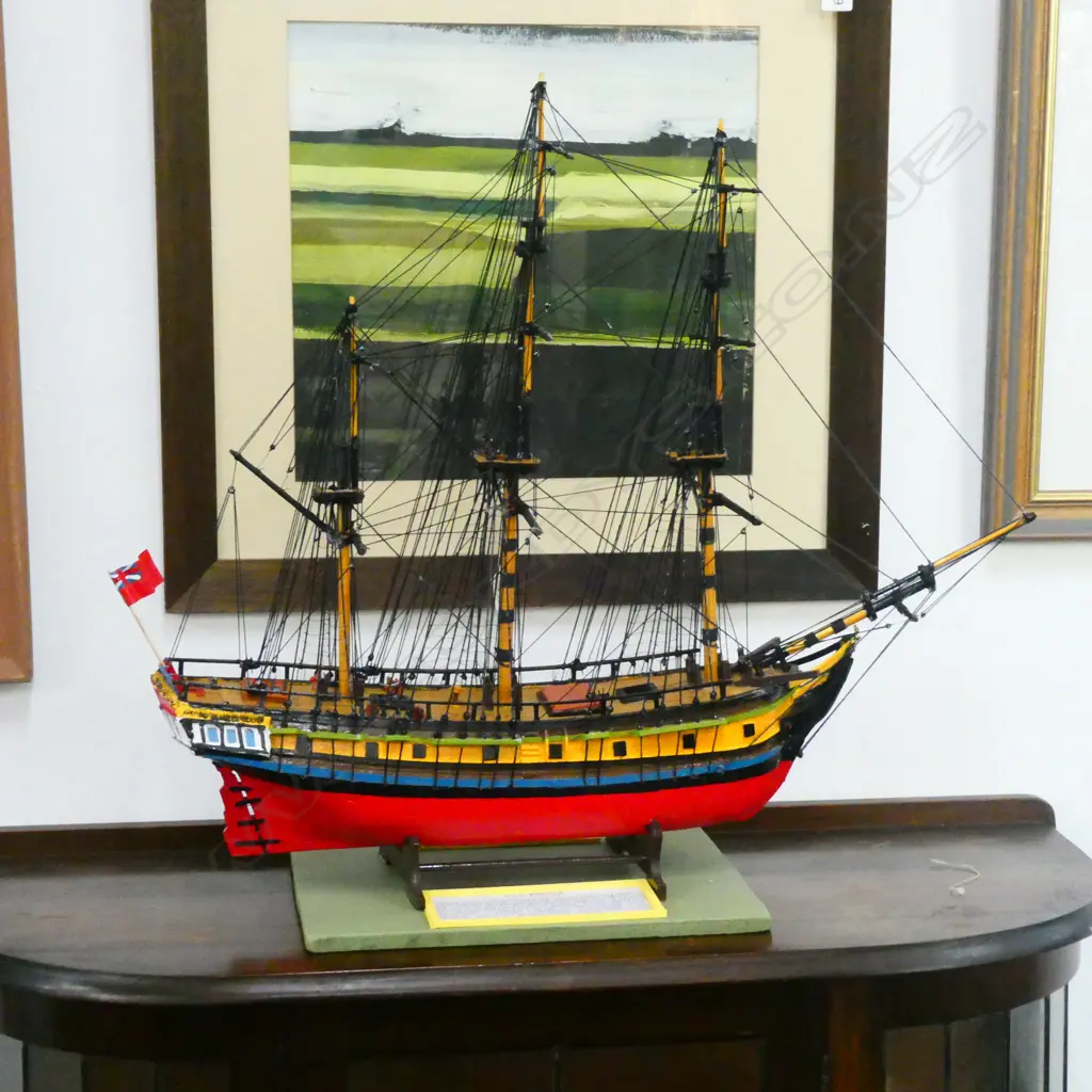 SHIP MODEL; H.M.S. RESOLUTION H. 620MM Image 1++
