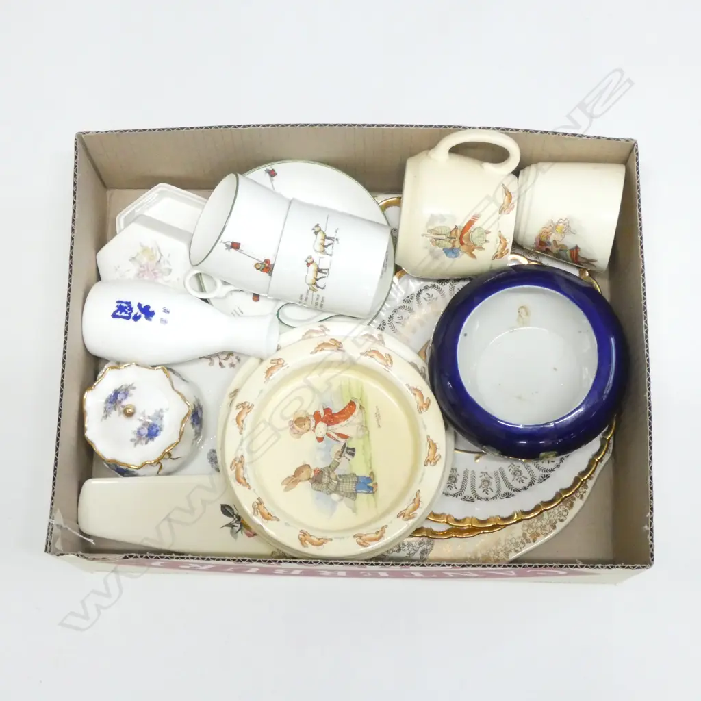 BOX LOT CHINA BUNNIKINS INCLUDED  Image 1++