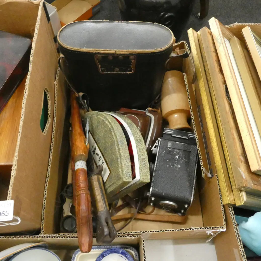 BOX LOT BINOCULARS, CAMERAS, OPERA GLASSES ETC Image 1++