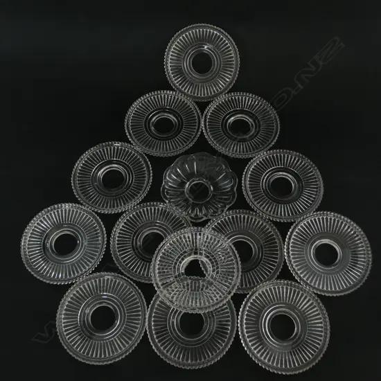12+ GLASS DRIP TRAYS FOR CANDELABRA POSSIBLY BACCARAT