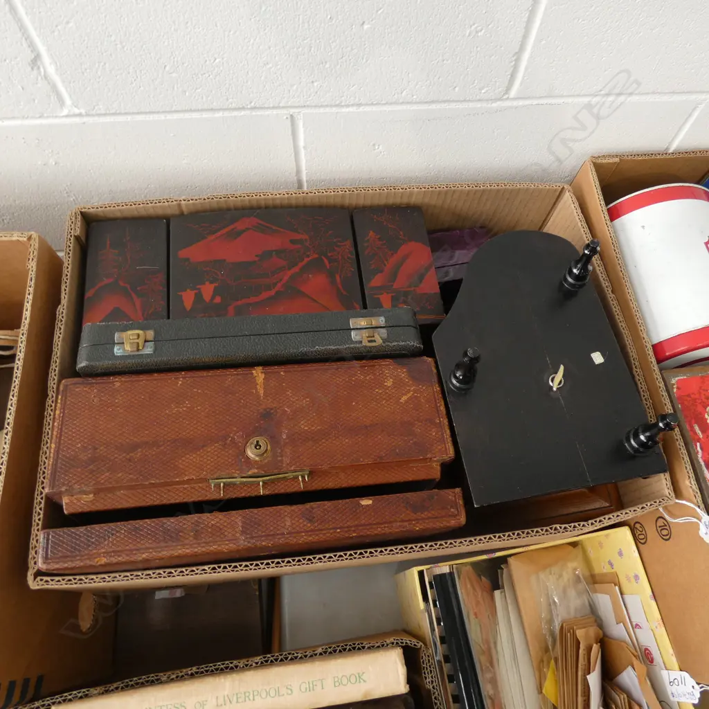 BOX LOT JEWELLERY BOXES ETC Image 1++