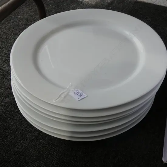7 LARGE SERVING PLATES 355MM DIA 