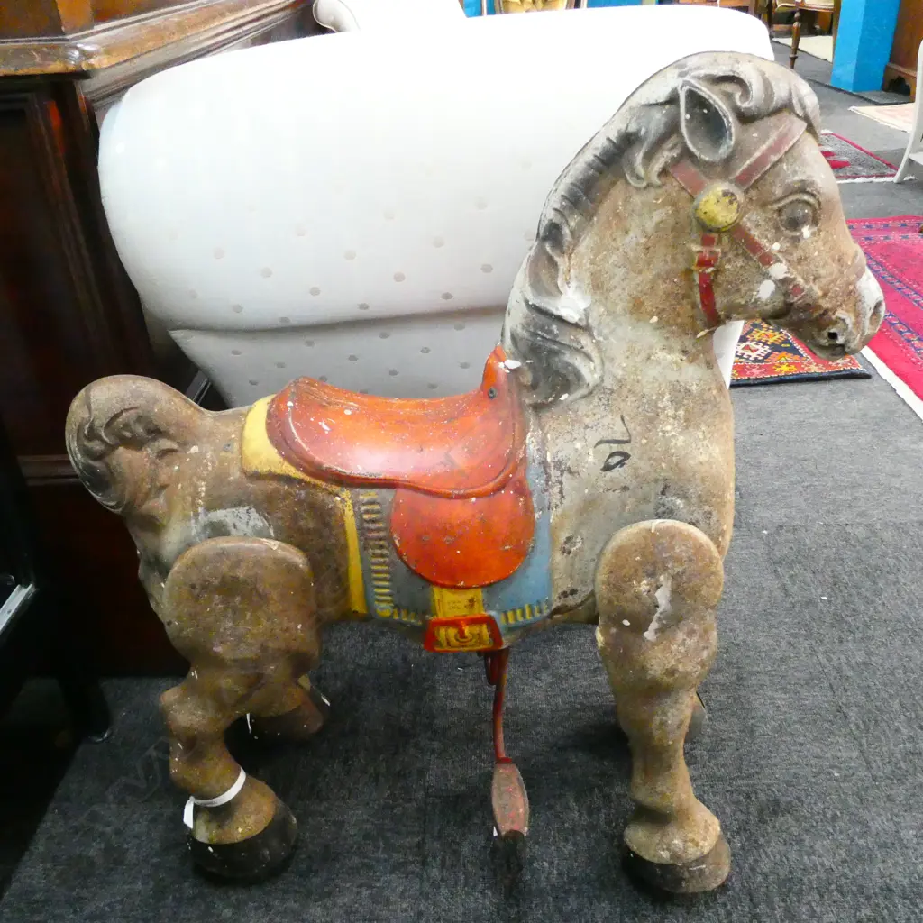 VINTAGE METAL MOBO HORSE H. 750MM Image 1++