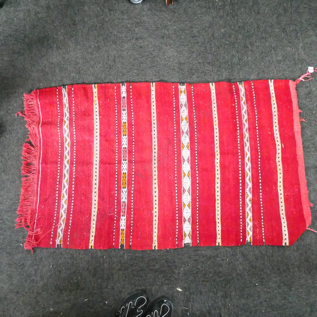 RED KELIM RUG 1300 X 850MM Image 1++