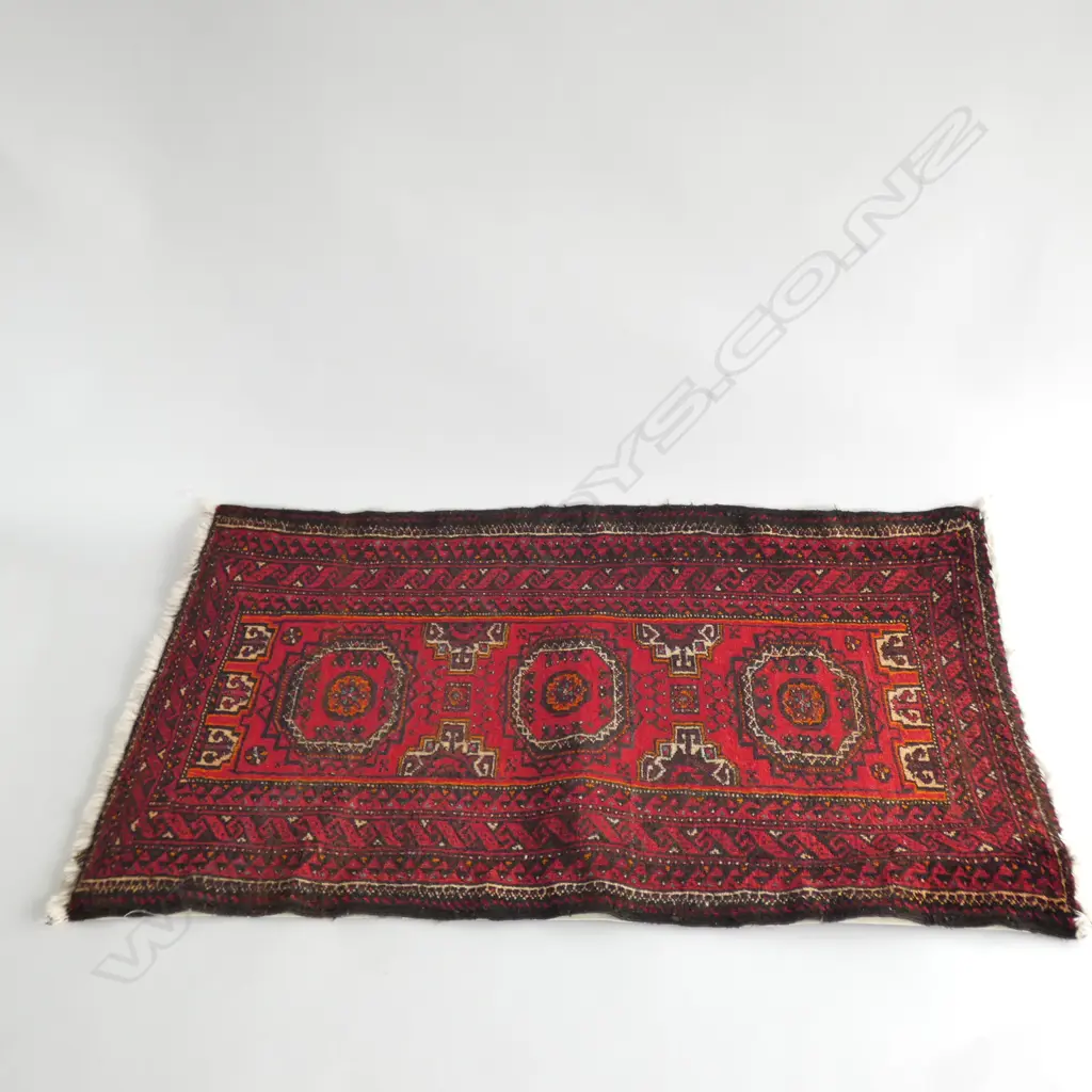 PERSIAN BALOUCH H/KNOTTED WOOL RUG 880 X 500 MM Image 1++