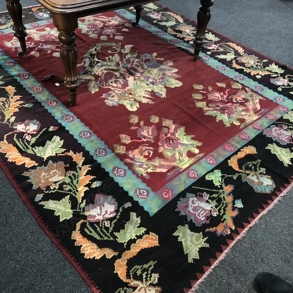 LGE MULTI COLOURED KELIM FLOOR RUG 3130 X  2400MM Image 1++