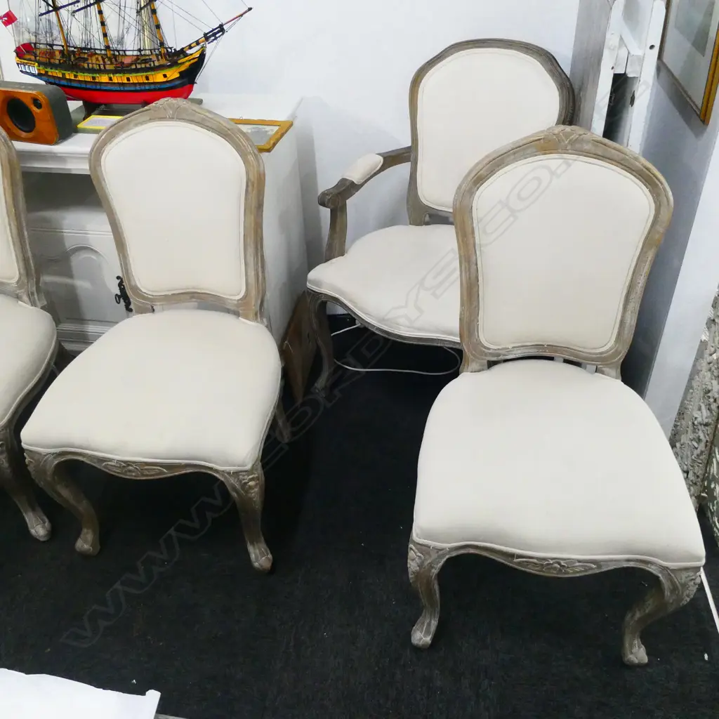 6 FRENCH STYLE CHAIRS; 2 ARE CARVERS  Image 1++