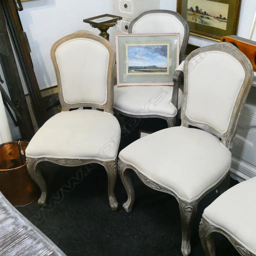 6 FRENCH STYLE CHAIRS; 2 ARE CARVERS  Image 1++