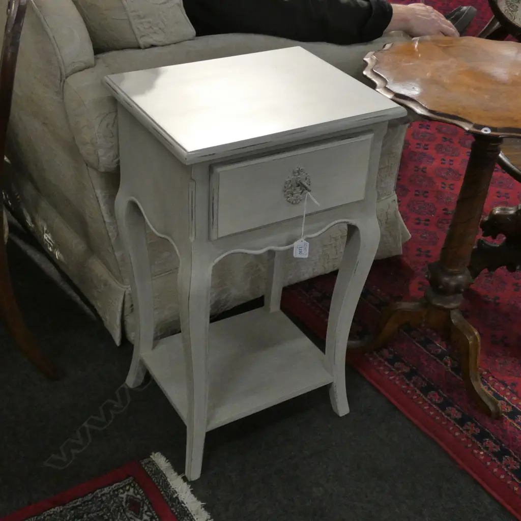 HAMPTON STYLE GREY SINGLE DRAWER SIDE UNIT, 400MM X 350 X 700MM Image 1++