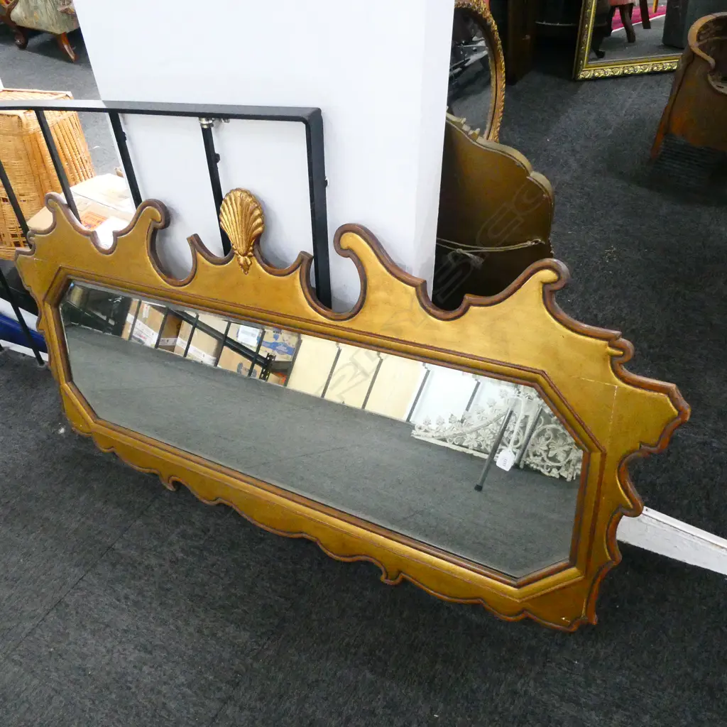 GILT FRAMED WIDE MIRROR Image 1++