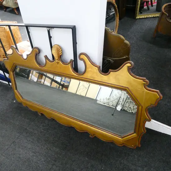 GILT FRAMED WIDE MIRROR