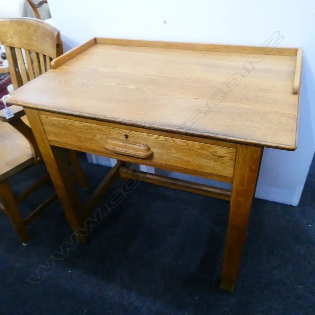 OAK DESK & CHAIR L. 885MM Image 1++