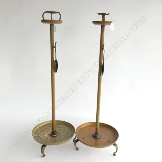 PR LATE 19TH C BRONZE TALL CANDLE STANDS
