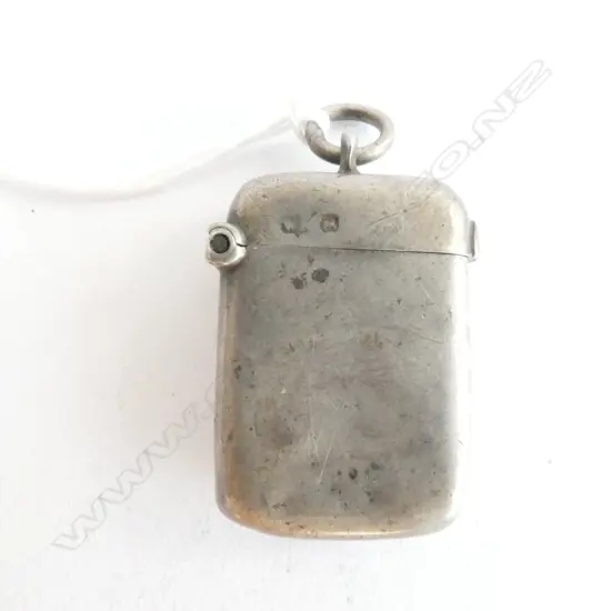 VESTA BOX, STERLING SILVER, SHEFFIELD 1898, SMALL, 35X28mm