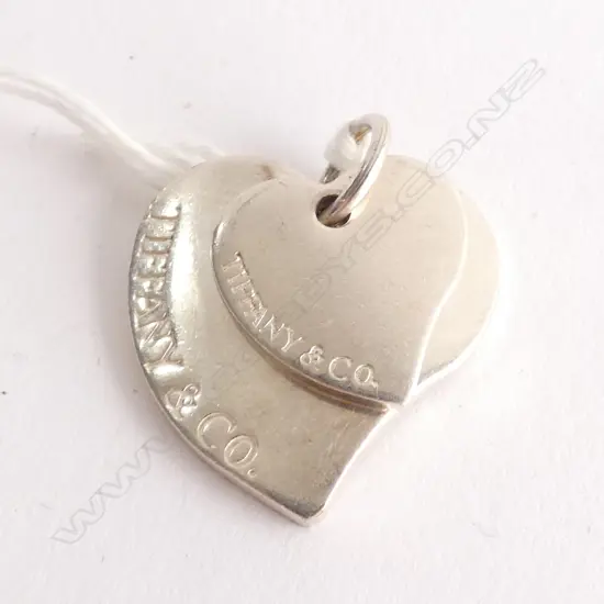 TIFFANY & CO. 925 DOUBLE HEART PENDANT 8.5 GRAMS 