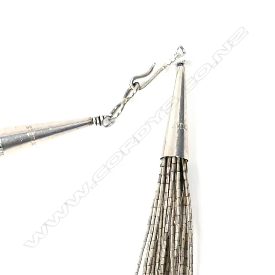 SILVER MULTI STRAND NECKLACE.  Image 1++