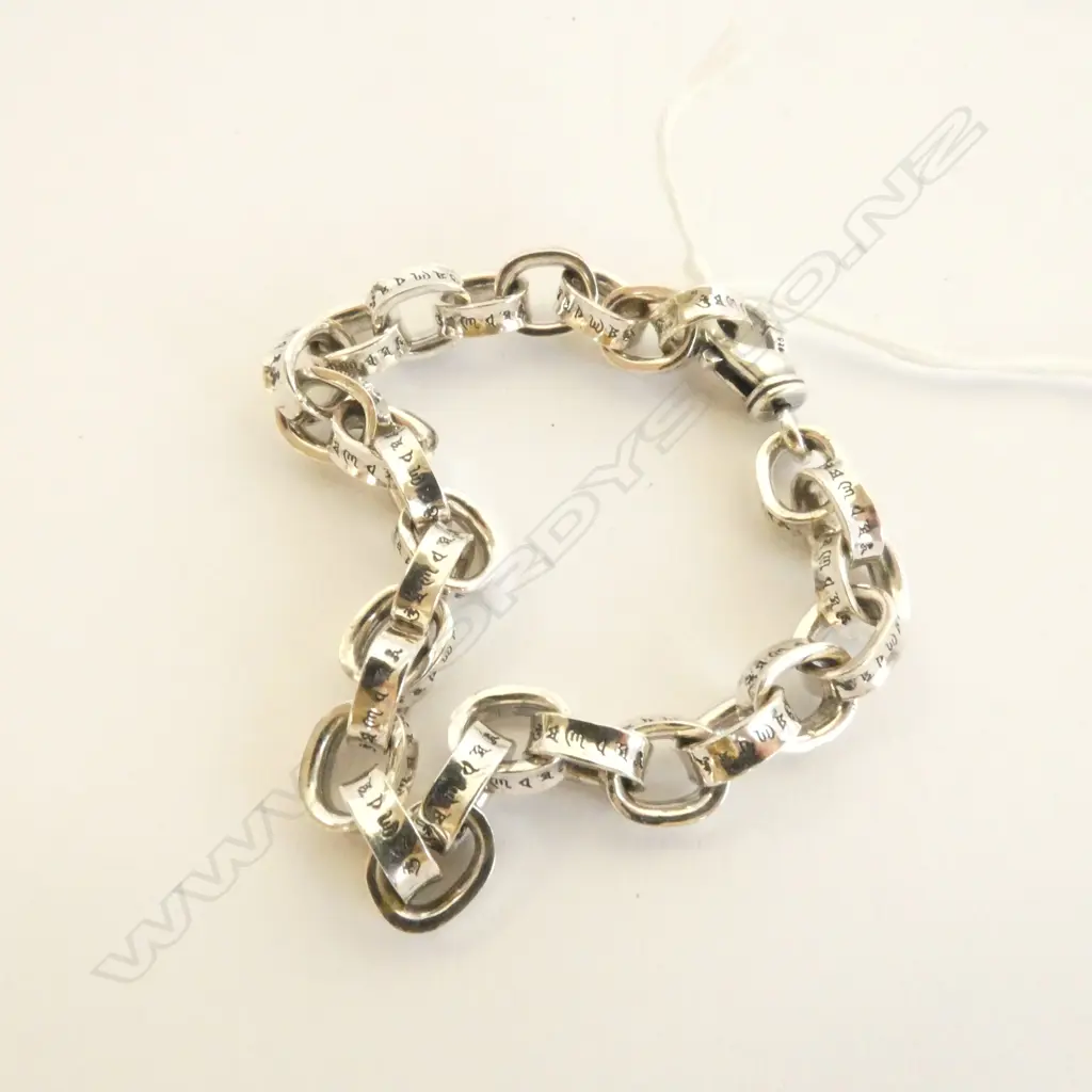 SILVER CABLE LINK CHAIN BRACELET 29gms Image 1++