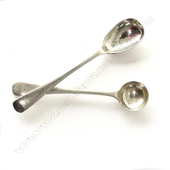 TWO S/SILVER SALT SPOONS, SHEFFIELD WILLIAM GALLIMORE & SONS, 1900