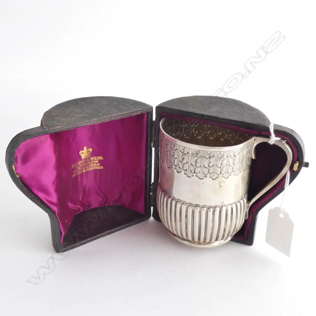 STG SILVER MUG, SHEFFIELD 1890 136 GRAMS CASED Image 1++