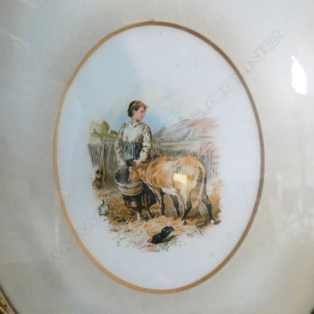 EARLY 20thC OVAL PICTURE 430 X 335MM Image 1++