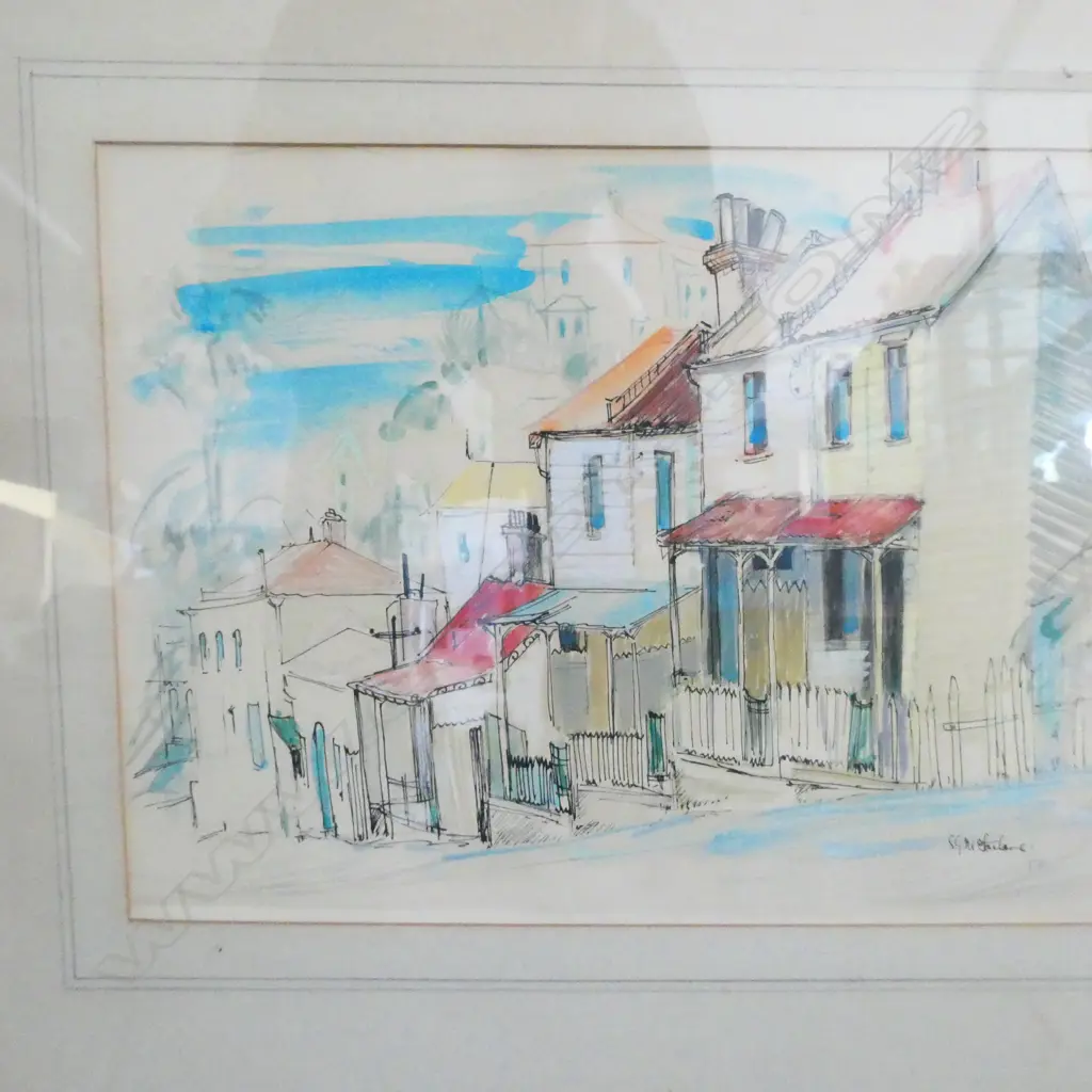 SHONA MCFARLANE 'MCCLAGGIN STREET, DUNEDIN' W/C '57 230 X 315MM Image 1++