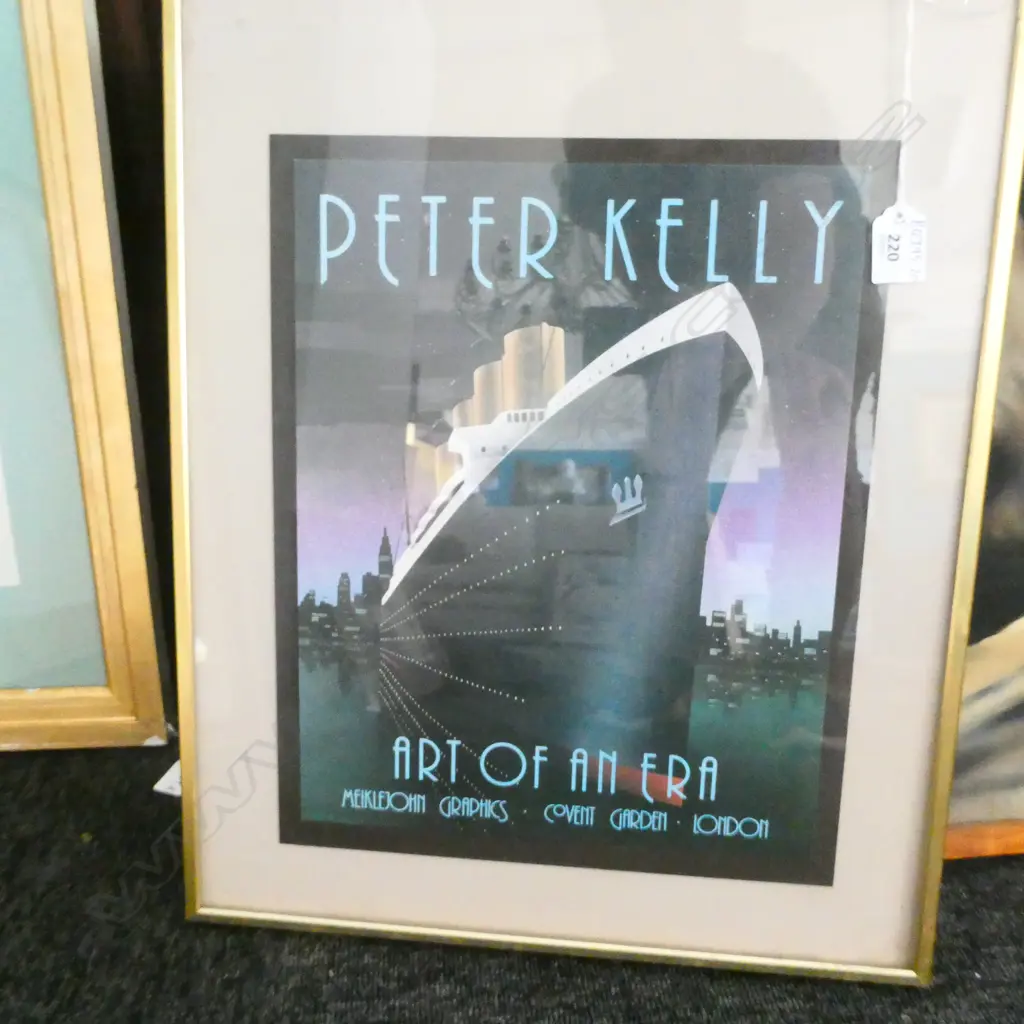 PETER KELLY ART DECO STYLE POSTER H510MM Image 1++