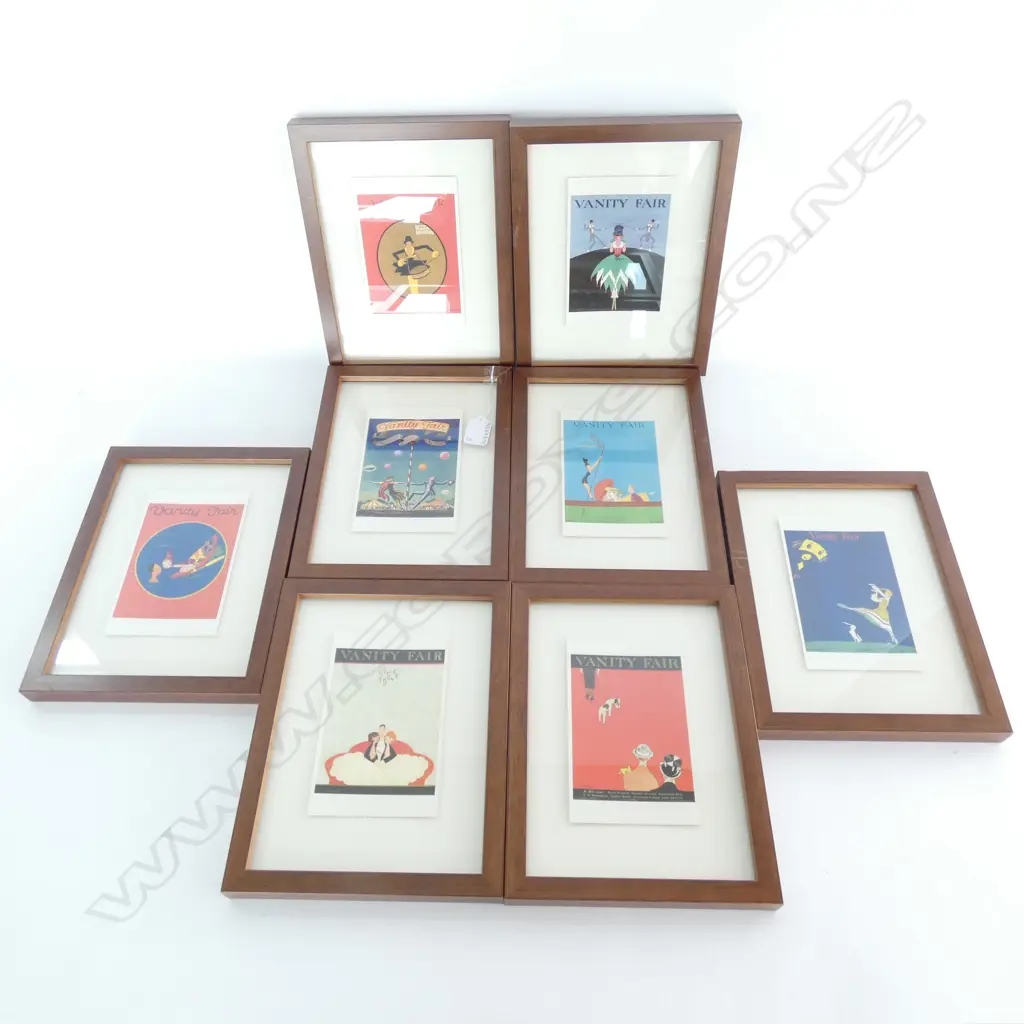 8 FRAMED MINIATURE VANITY FAIR COVERS 100 X 150MM (FRAMES 200 X 260MM) Image 1++
