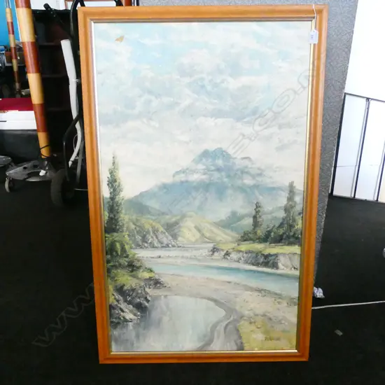 PETER WILLIAMS (ORMOND, GISBORNE) 'MT HONORAWA RUATORIA' OIL 1000 x 600mm