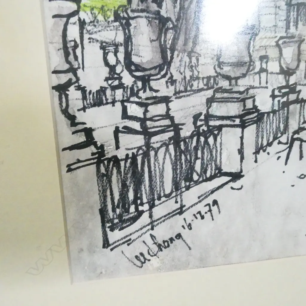 WATERCOLOUR SIGNED LEE CHONG? H515MM Image 1++