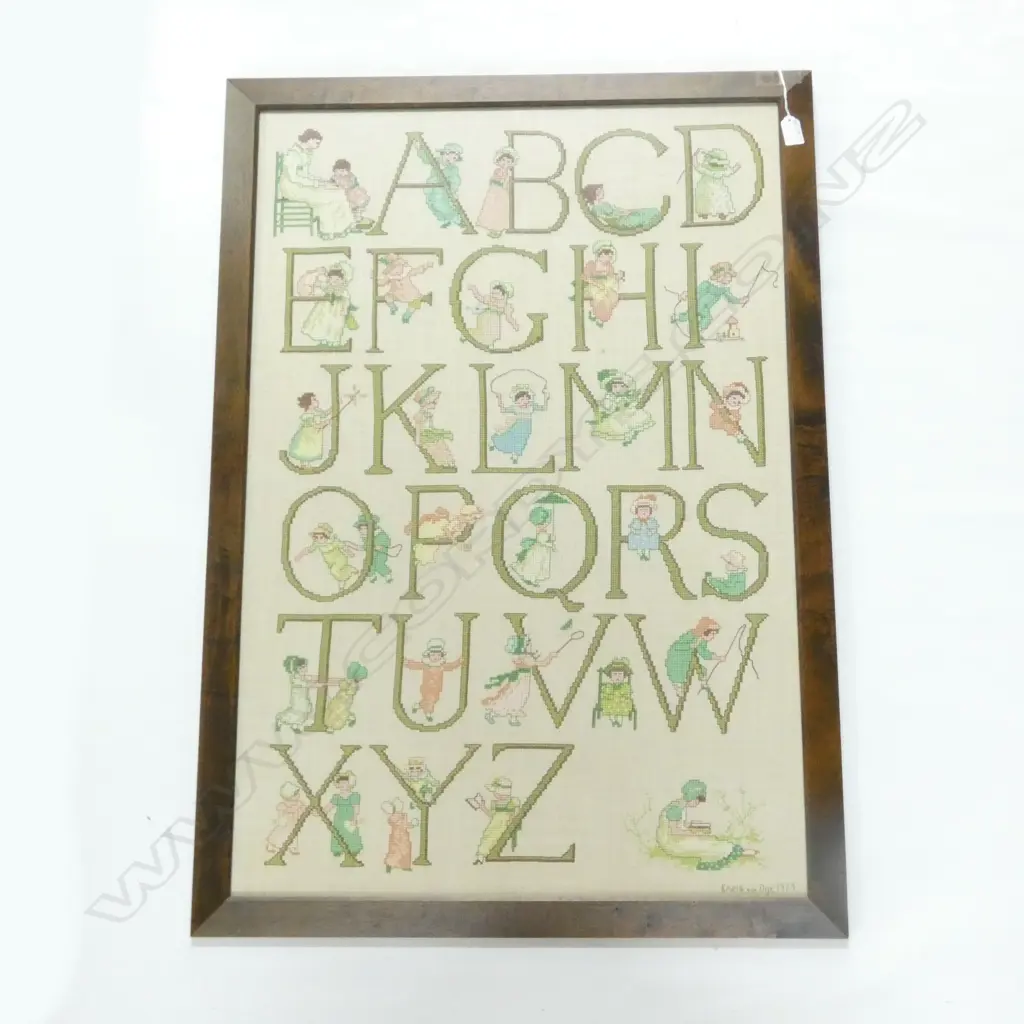 FRAMED ALPHABET SAMPLER 915 X 620MM Image 1++