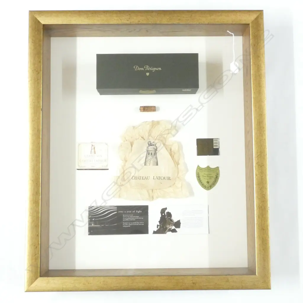 SHADOW FRAMED 1996 CHATEAU LATOUR DOM PERIGNON Image 1++