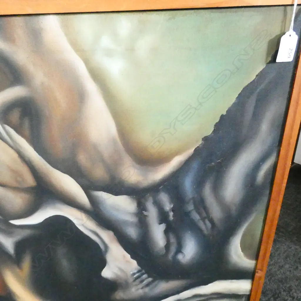 ABSTRACT ACRYLIC ON CANVAS, ARTIST UNKNOWN, (LINDA ATKINS?) 640 X 800mm Image 1++