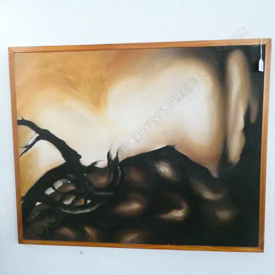 ABSTRACT ACRYLIC ON CANVAS, ARTIST UNKNOWN, (LINDA ATKINS?) 700 X 600mm
