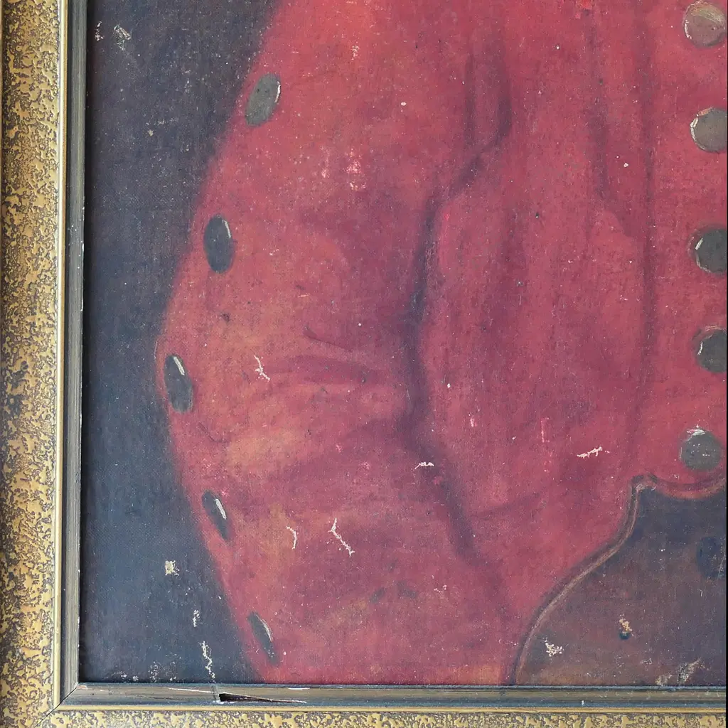 UNKNOWN ARTIST, VIOLINIST, OIL ON CARD Image 1++