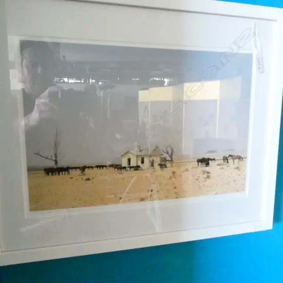 FRAMED PHOTO OUTBACK SIGNED & DATED