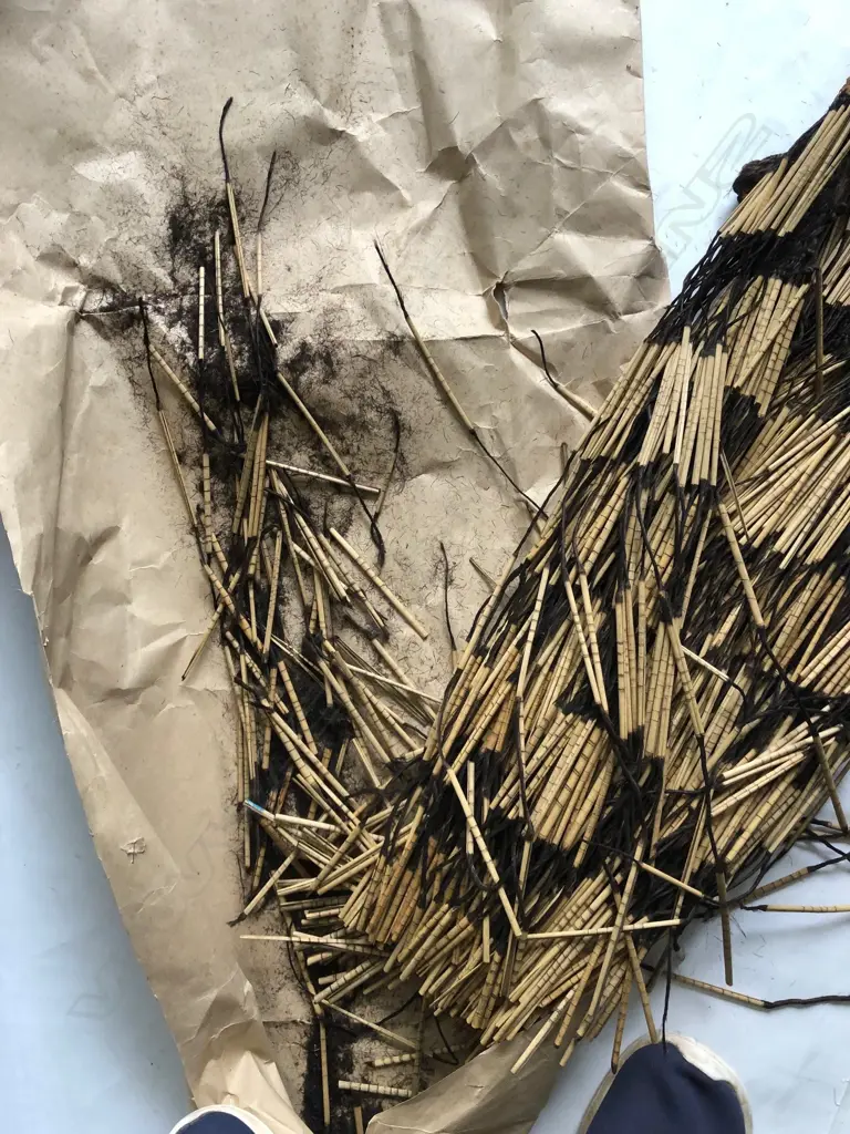 OLD MAORI FLAX PIUPIU WOVEN WAISTBAND Image 1++