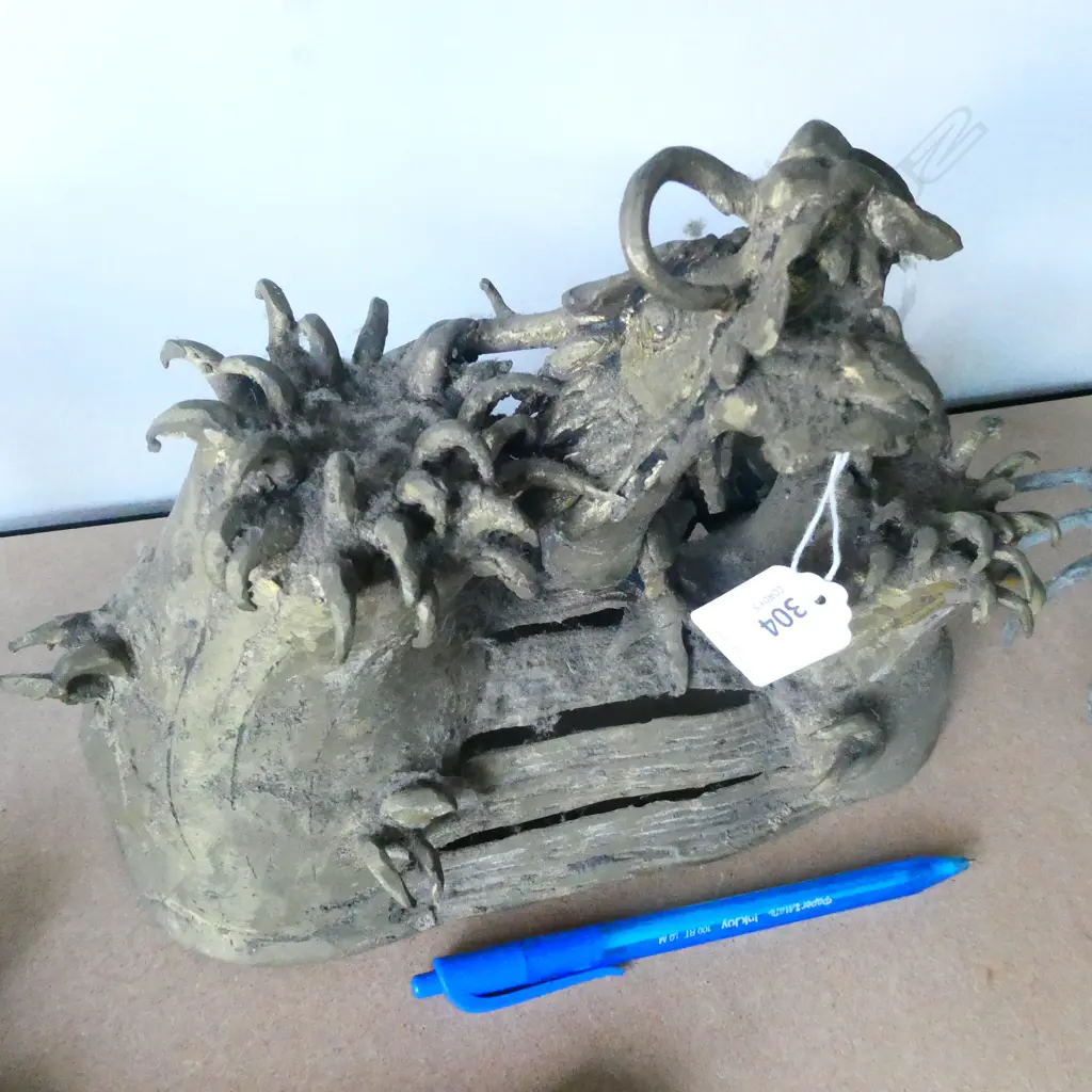 BRONZE DRAGON FIGURE - L. 260MM H. 200MM Image 1++