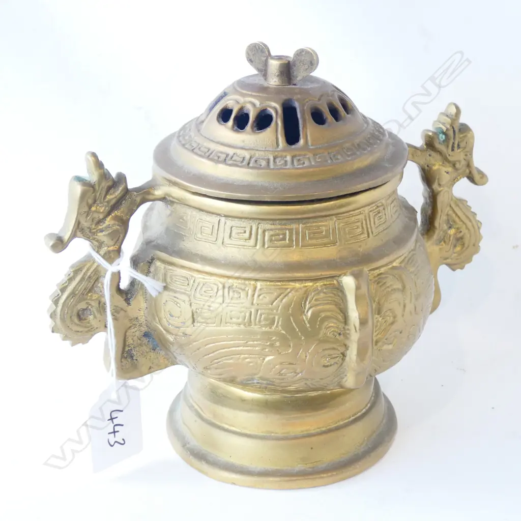 CHINESE BRONZE INCENSE CENSER H 170 MM Image 1++