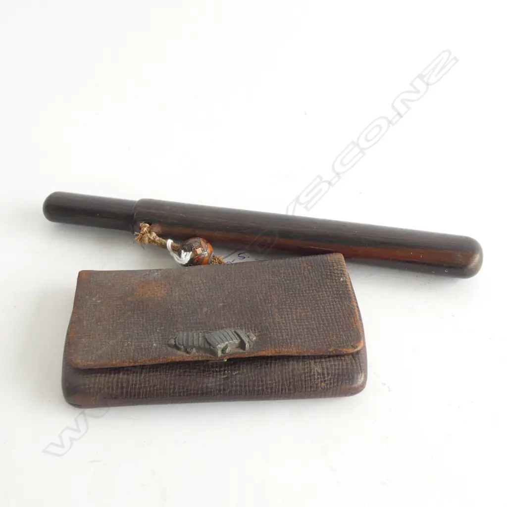 OLD JAPANESE SMOKERS SET. PIPE POUCH BEAD Image 1++