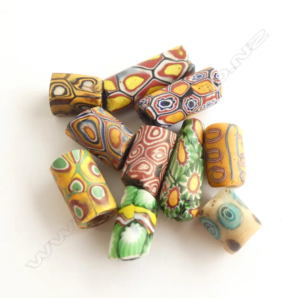 BAG ASST  COLOURFUL AFRICAN BEADS - VARIOUS SHAPES & SIZES Image 1++