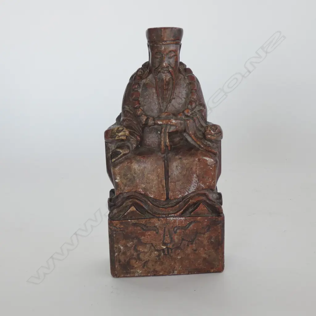 CHINESE SOAPSTONE CHOP - FIGURE OF EMPEROR  Image 1++