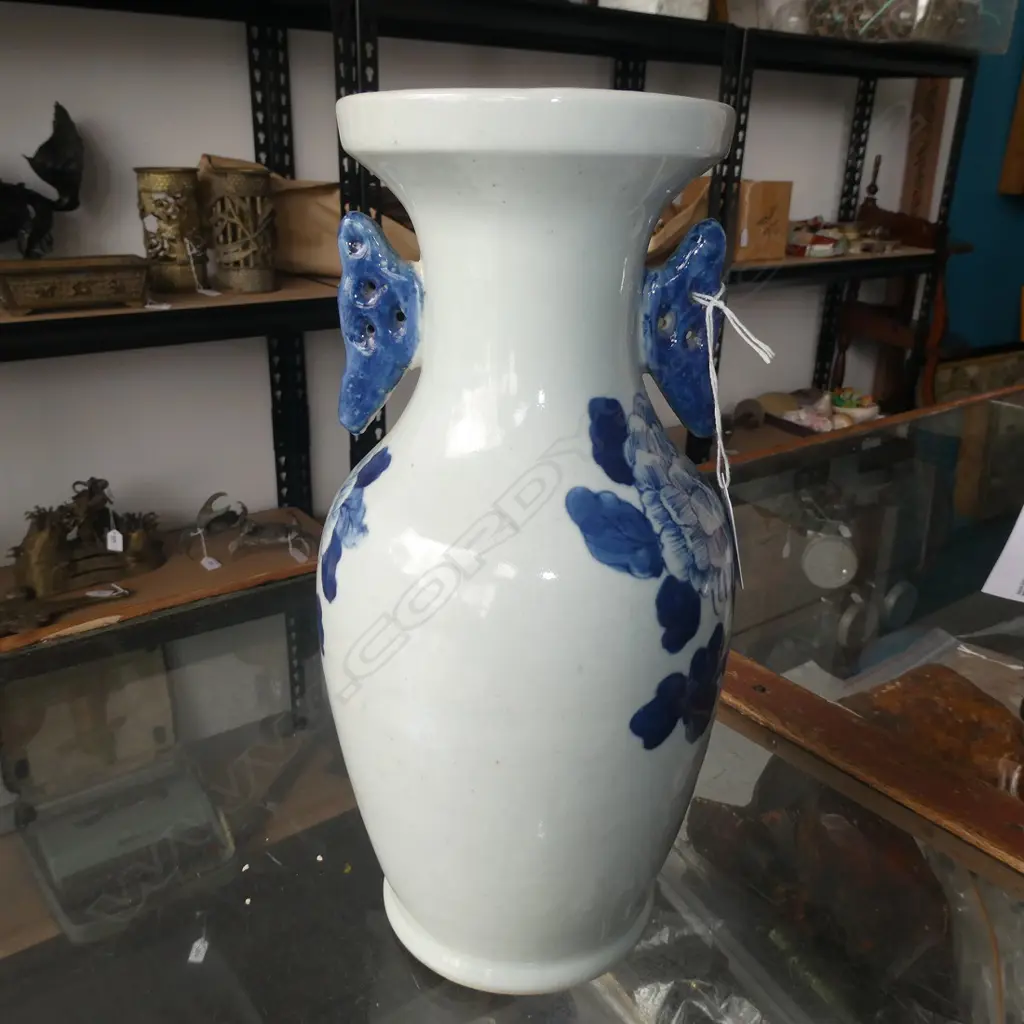 CHINESE B/W VASE H. 280MM Image 1++