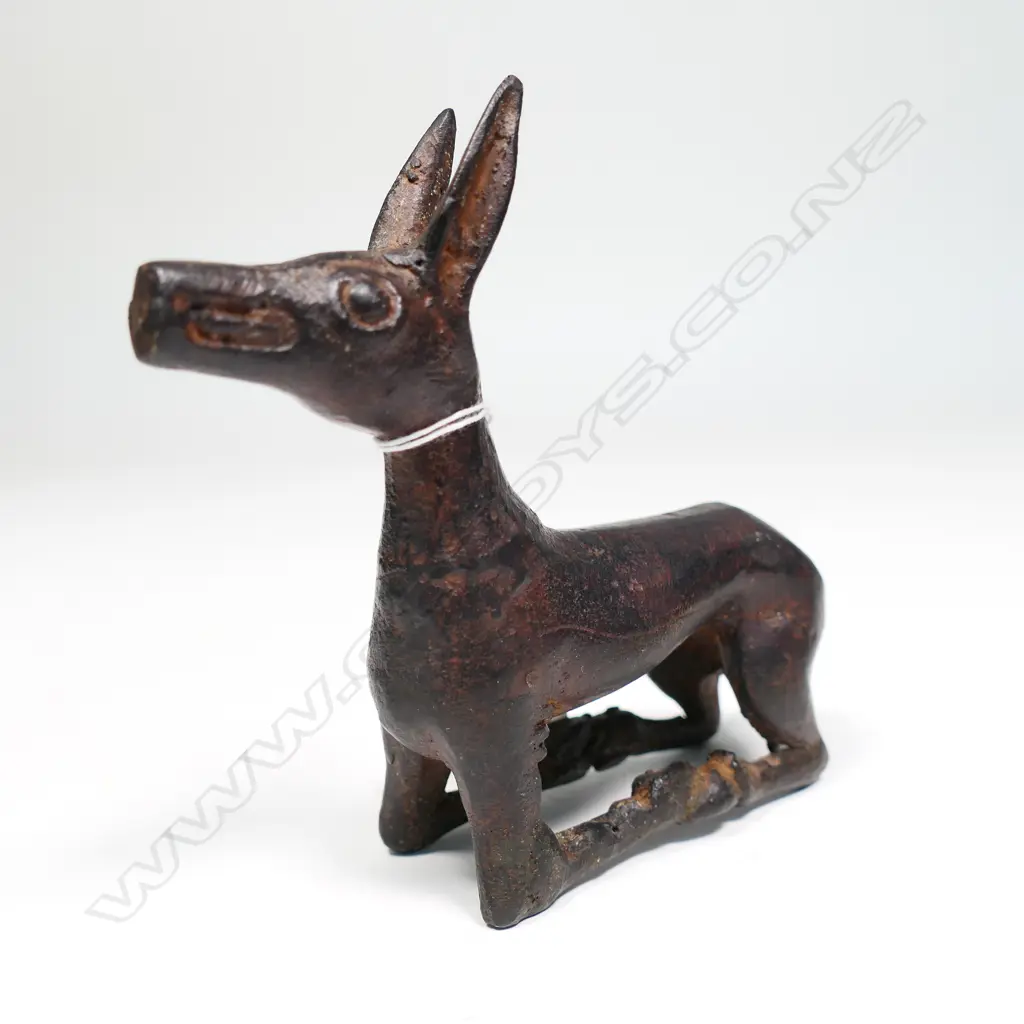 BRONZE EGYPTIAN ? FIGURE OF A KNEELING MYTHICAL ANIMAL L.110mm Image 1++