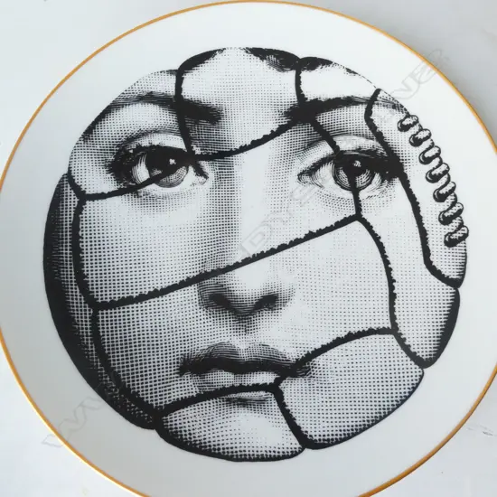 FORNASETTI PLATE IN BOX - FOOTBALL FACE