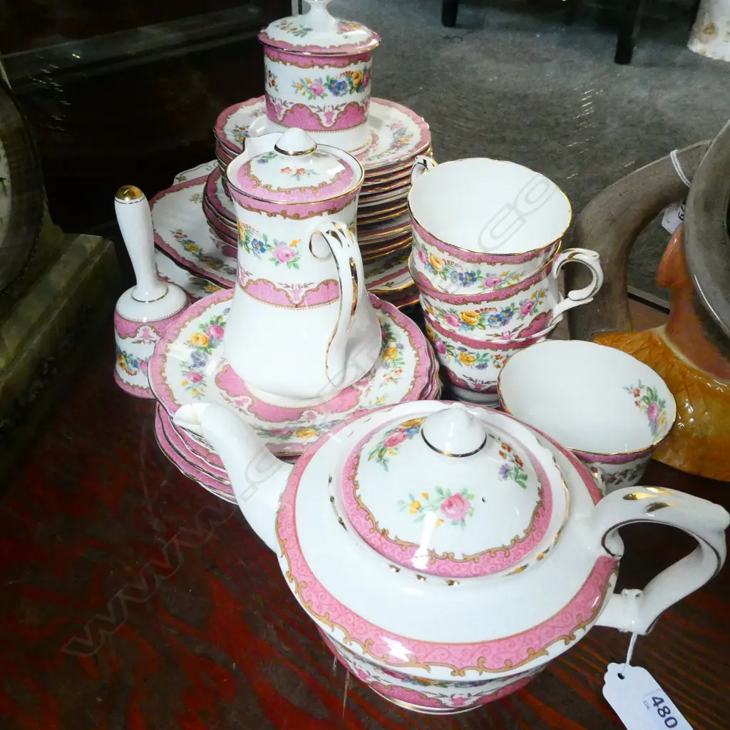 CROWN STAFFORDSHIRE EXTENSIVE PORCELAIN TEA SET Image 1++