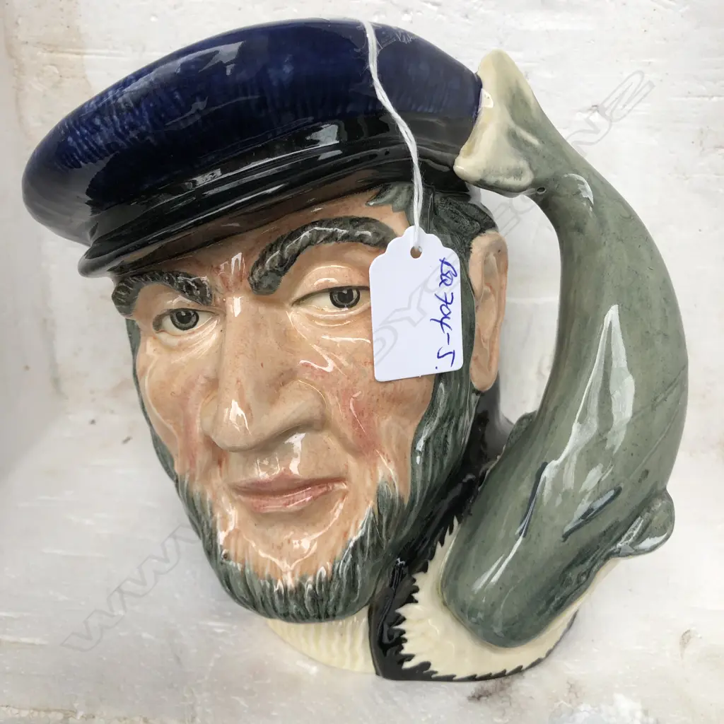 ROYAL DOULTON CHARACTER JUG LARGE CAPT AHAB Image 1++